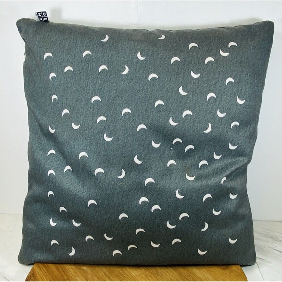 Deny Designs Half/Moon Pattern Throw Pillow 17”x17” Gray - Picture 3 of 3